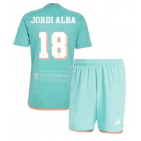 Camisa de Futebol Inter Miami Jordi Alba #18 Equipamento Alternativo Infantil 2024-25 Manga Curta (+ Calças curtas)